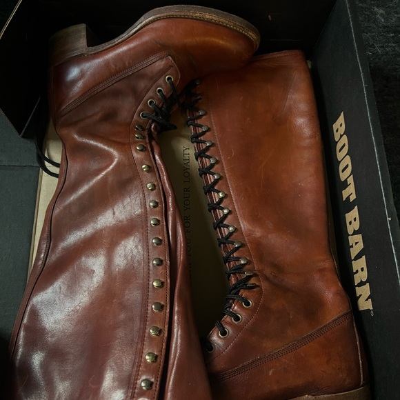 Frye Shoes - Rare Frye Vintage Black Label Lace Up Campus Boots
